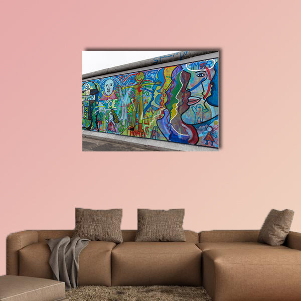 Mural painted over Berlin Wall in East Side Gallery multi panel canvas wall art