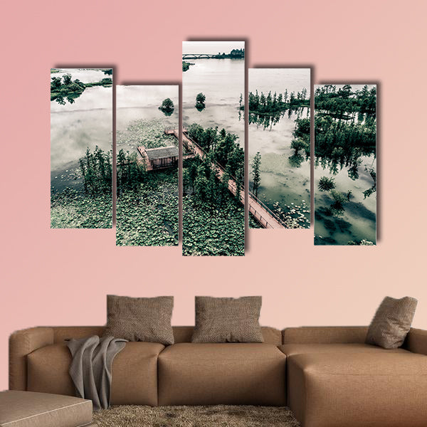 Park scenery Multi panel canvas wall art