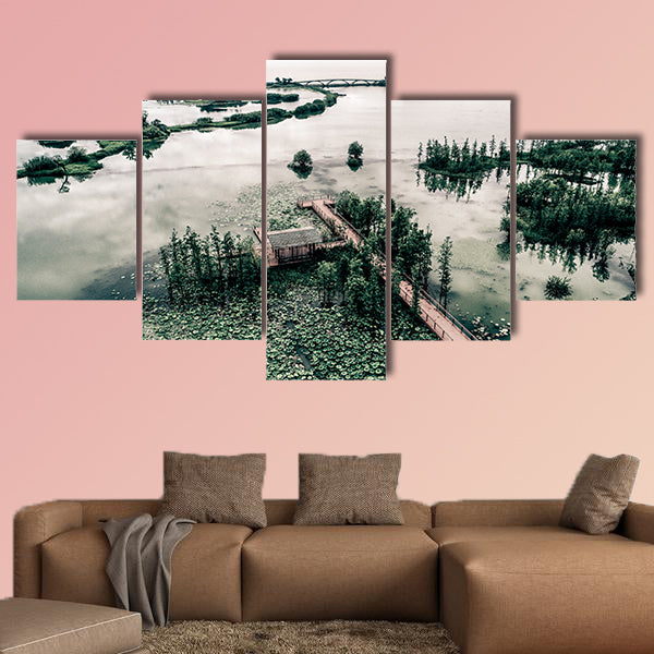 Park scenery Multi panel canvas wall art
