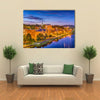 Augusta Maine USA skyline on the river Multi panel canvas wall art