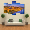 Augusta Maine USA skyline on the river Multi panel canvas wall art