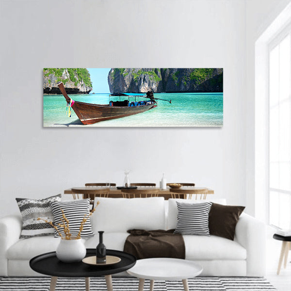 Phi Phi island Maya bay Panoramic Canvas Wall Art