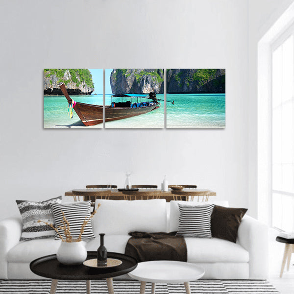 Phi Phi island Maya bay Panoramic Canvas Wall Art