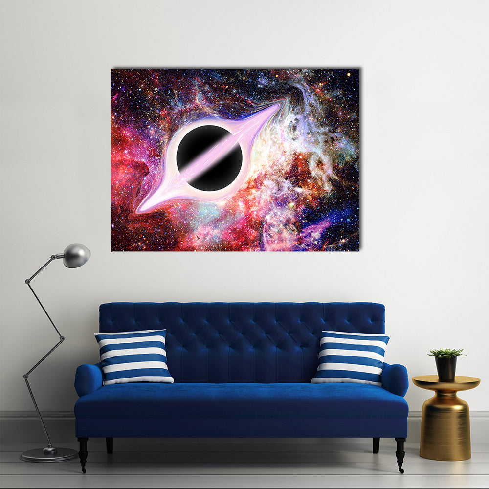 Orbit Surrounding Black Hole Multi Panel Canvas Wall Art
