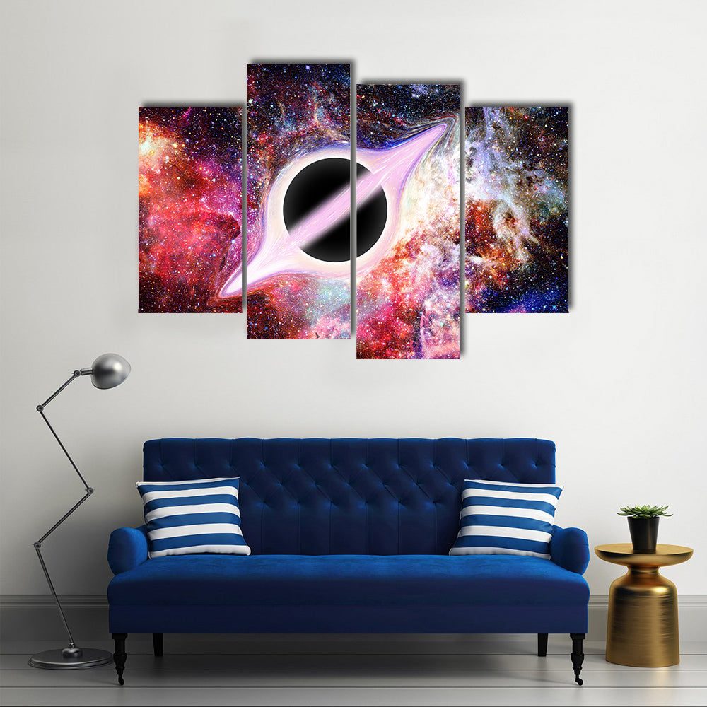Orbit Surrounding Black Hole Multi Panel Canvas Wall Art