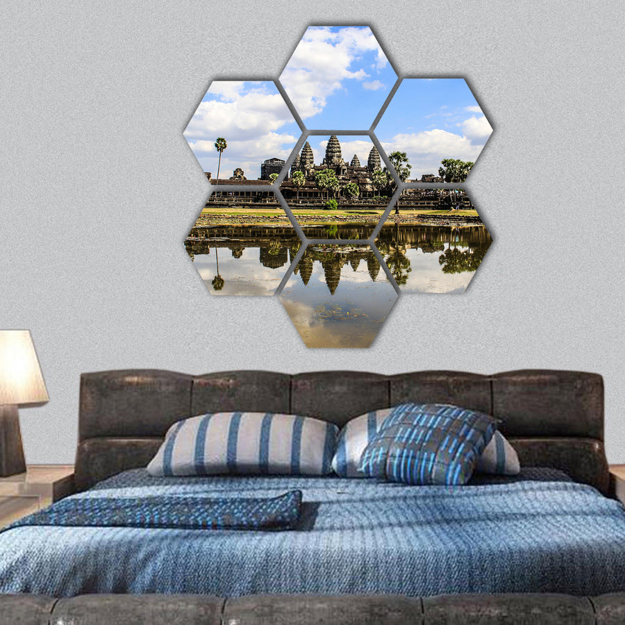 Siem Reap Angkor Wat hexagonal canvas wall art