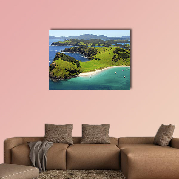 Waewaetorea Island - Aerial, Bay of Islands, Northland, New Zealand wall art