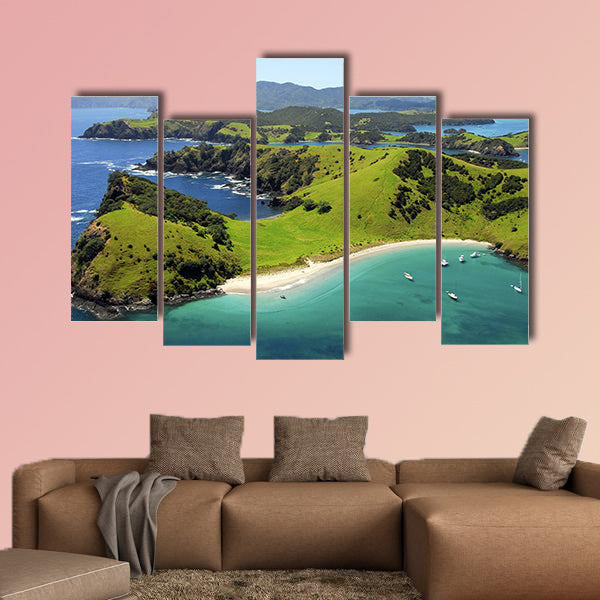 Waewaetorea Island - Aerial, Bay of Islands, Northland, New Zealand wall art