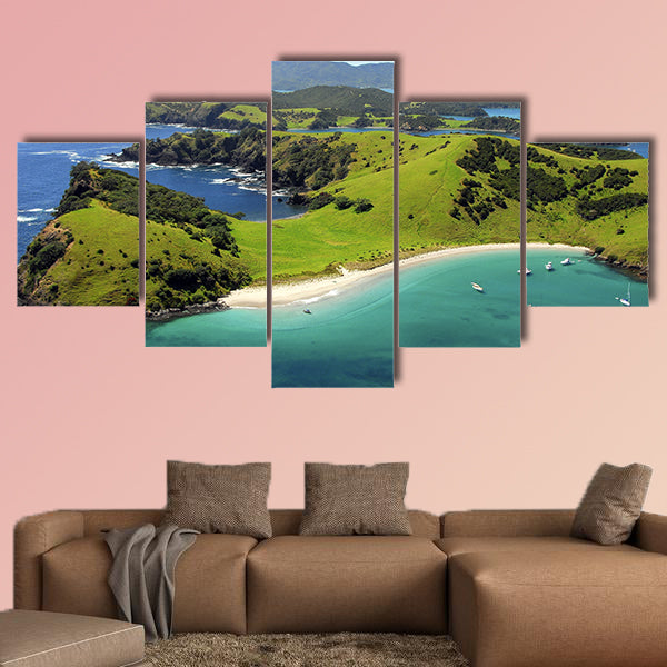Waewaetorea Island - Aerial, Bay of Islands, Northland, New Zealand wall art