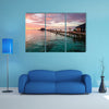 A beautiful, colorful sunset over the ocean, Maldives multi panel canvas wall art