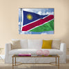 Namibia Flag in a Blue Sky Multi panel canvas wall art