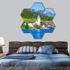 Wolfgang catholic church Austria hexagonal canvas wall art