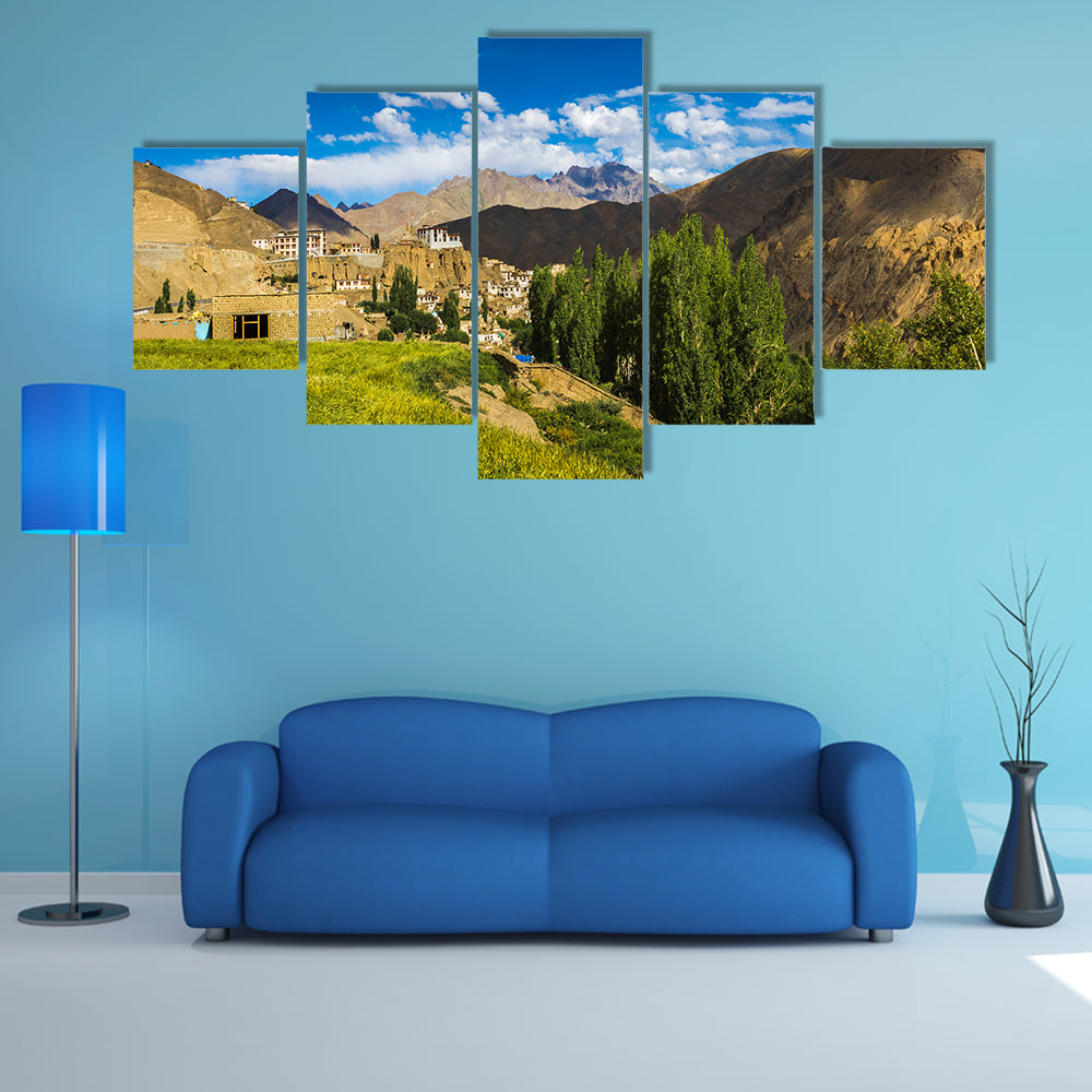 Ladakh Road Trip Tourism, Tourist spot in Ladakh, Kashmir, Roads With Clouds multi panel canvas wall art