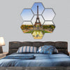 Beautiful view of Eiffel tower, Paris, France hexagonal canvas wall art