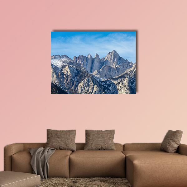 Mountain Whitney close-up view at Alabama Hills, multi panel canvas wall art