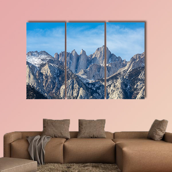 Mountain Whitney close-up view at Alabama Hills, multi panel canvas wall art