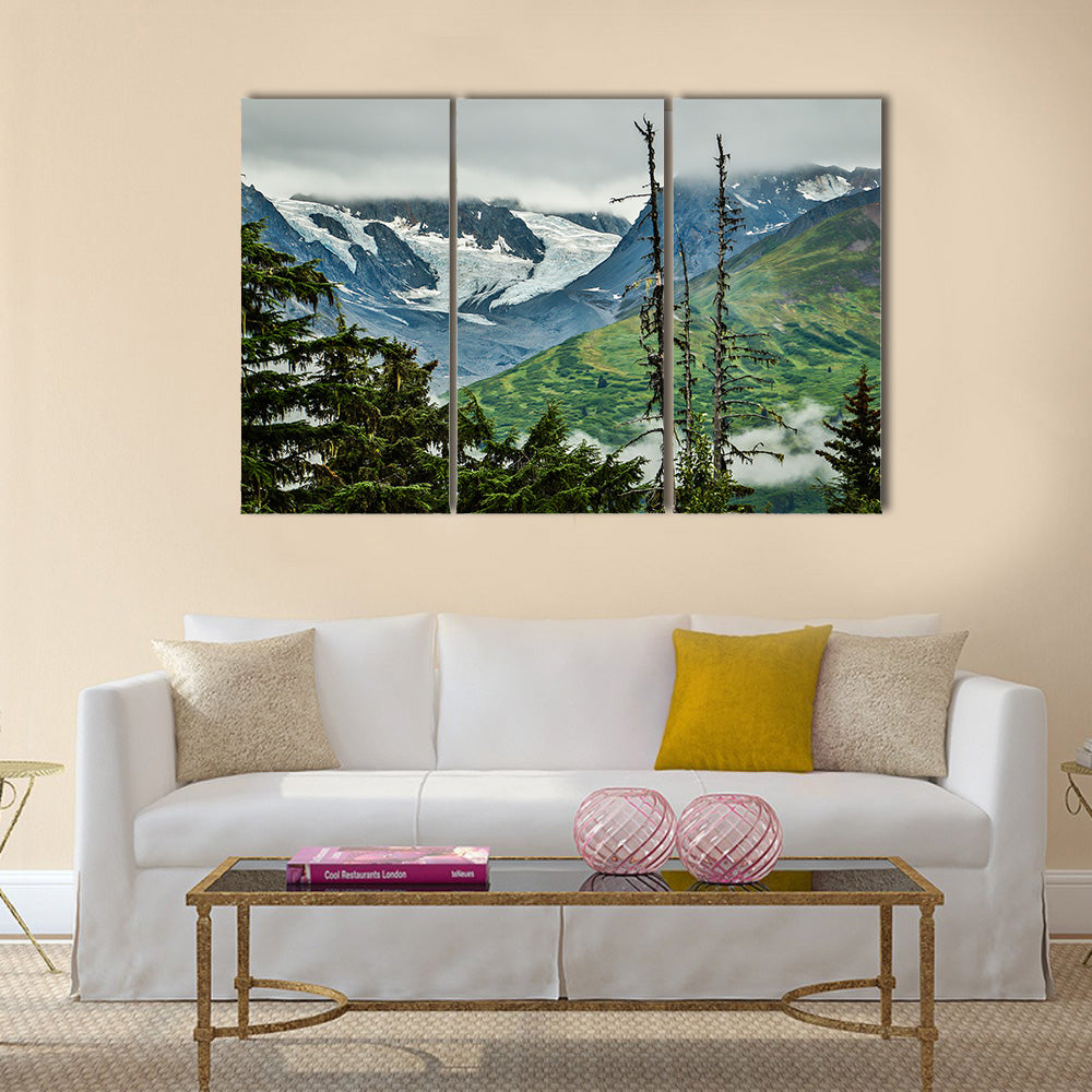 Breathtaking Glacier view between Haines and Haines Junction multi panel canvas wall art