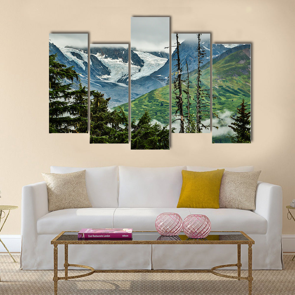 Breathtaking Glacier view between Haines and Haines Junction multi panel canvas wall art
