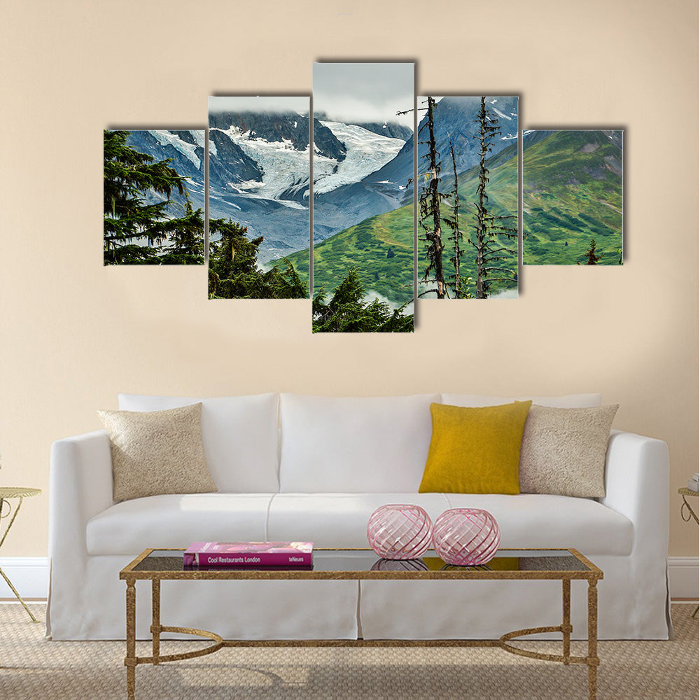 Breathtaking Glacier view between Haines and Haines Junction multi panel canvas wall art