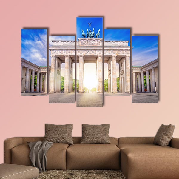 Brandenburg gate in Berlin Germany multi panel canvas wall art