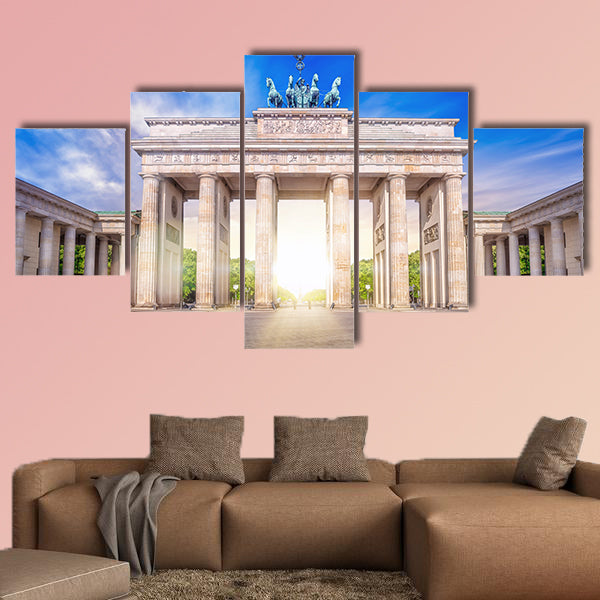 Brandenburg gate in Berlin Germany multi panel canvas wall art