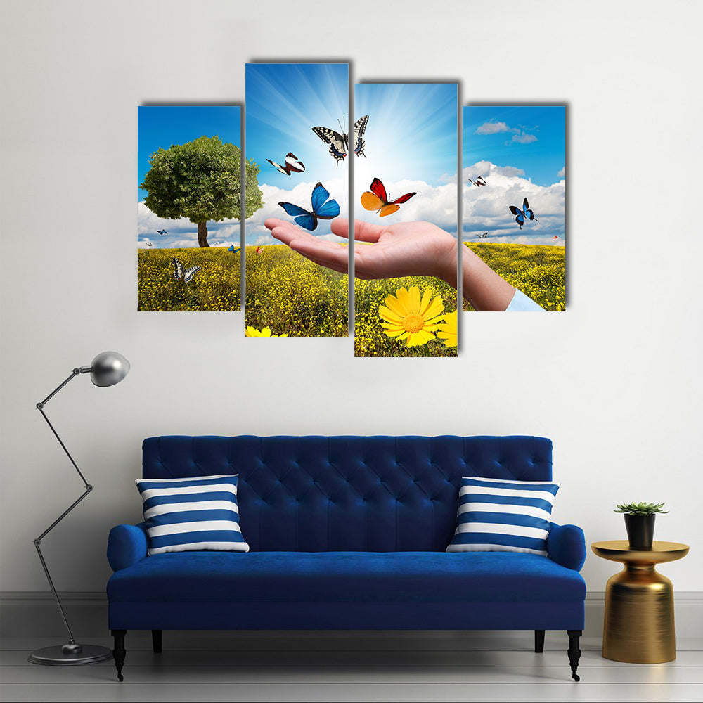 The Environmental Protection Concept,  Multi Panel Canvas Wall Art