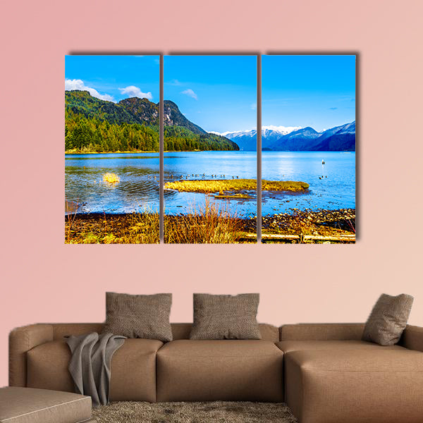 Pitt Lake with the snow Capped Peaks of the Golden Ears, Tingle Peak wall art