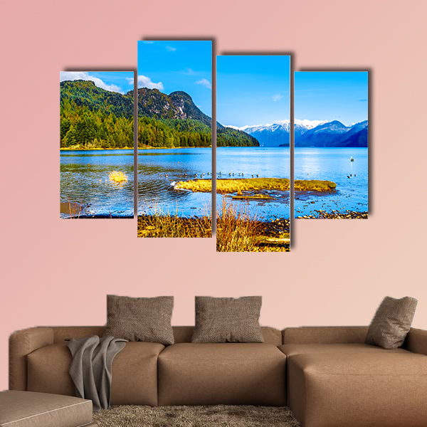 Pitt Lake with the snow Capped Peaks of the Golden Ears, Tingle Peak wall art
