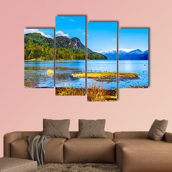 Pitt Lake with the Snow Capped Peaks of the Golden Ears, Tingle Peak wall art