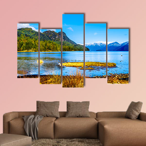 Pitt Lake with the snow Capped Peaks of the Golden Ears, Tingle Peak wall art