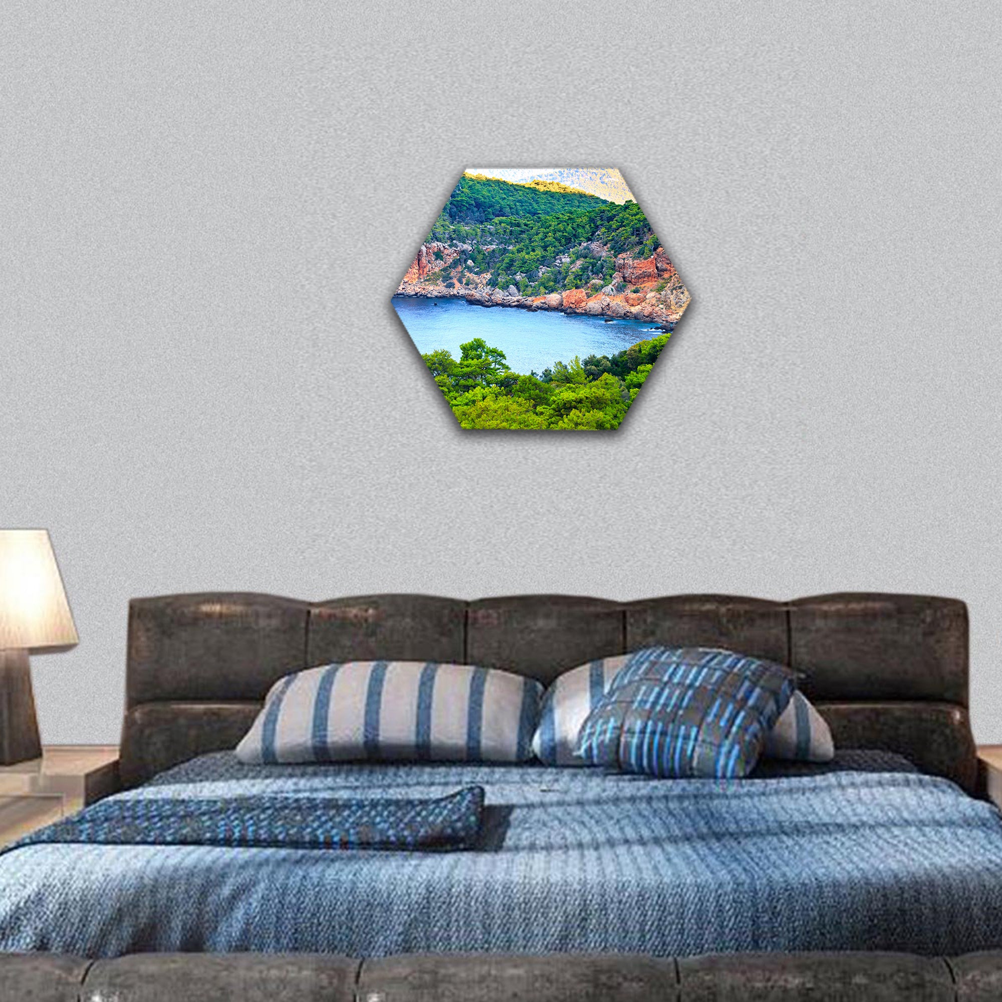 Antalya Sea Landscape View hexagonal canvas wall art