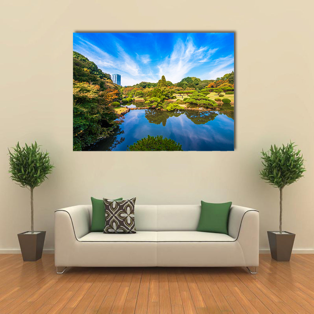 Autumn in the Shinjuku park  Multi Panel Canvas Wall Art