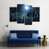 Cemetery Night In The Grave Yard Multi Panel Canvas Wall Art