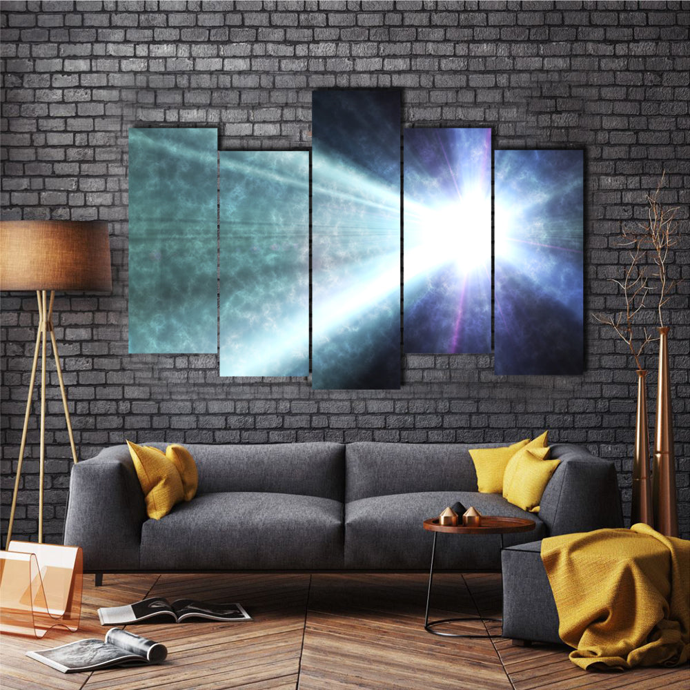 The Light Leaks From The Galaxy Multi Panel Canvas Wall Art
