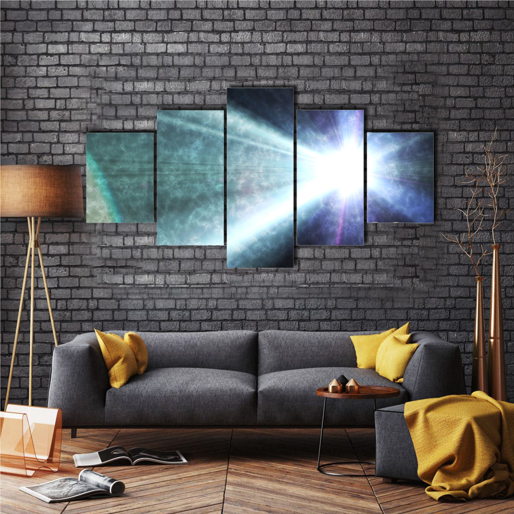 The Light Leaks From The Galaxy Multi Panel Canvas Wall Art