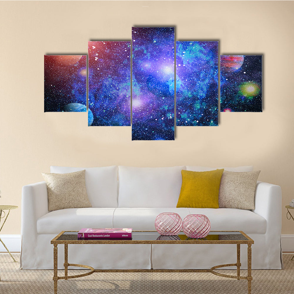 When Planets Revolve In Their Destined Path Multi Panel Canvas Wall Art