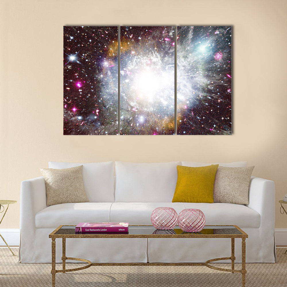 Nebula And The Star Dust Great Companions In The Space Multi Panel Canvas Wall Art