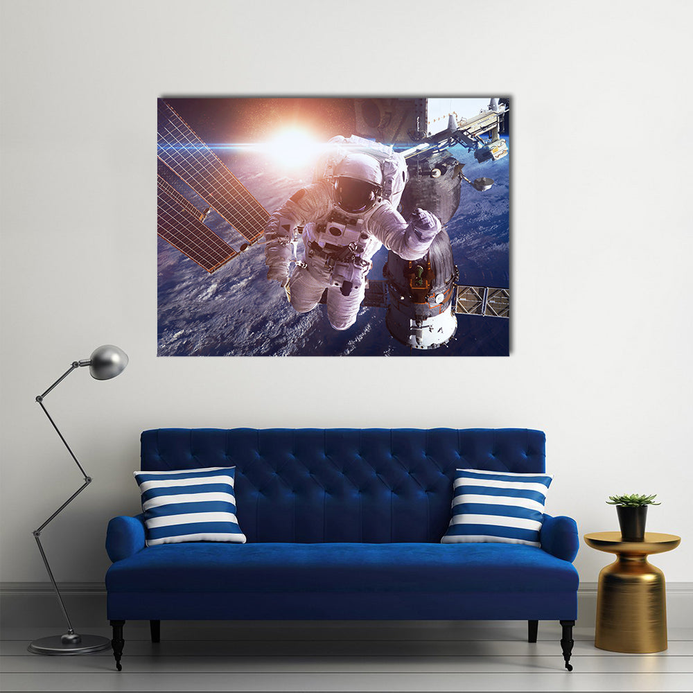When You Have A Technical Astronaut To Fix The Issue With Satellite On The Board Multi Panel Canvas Wall Art