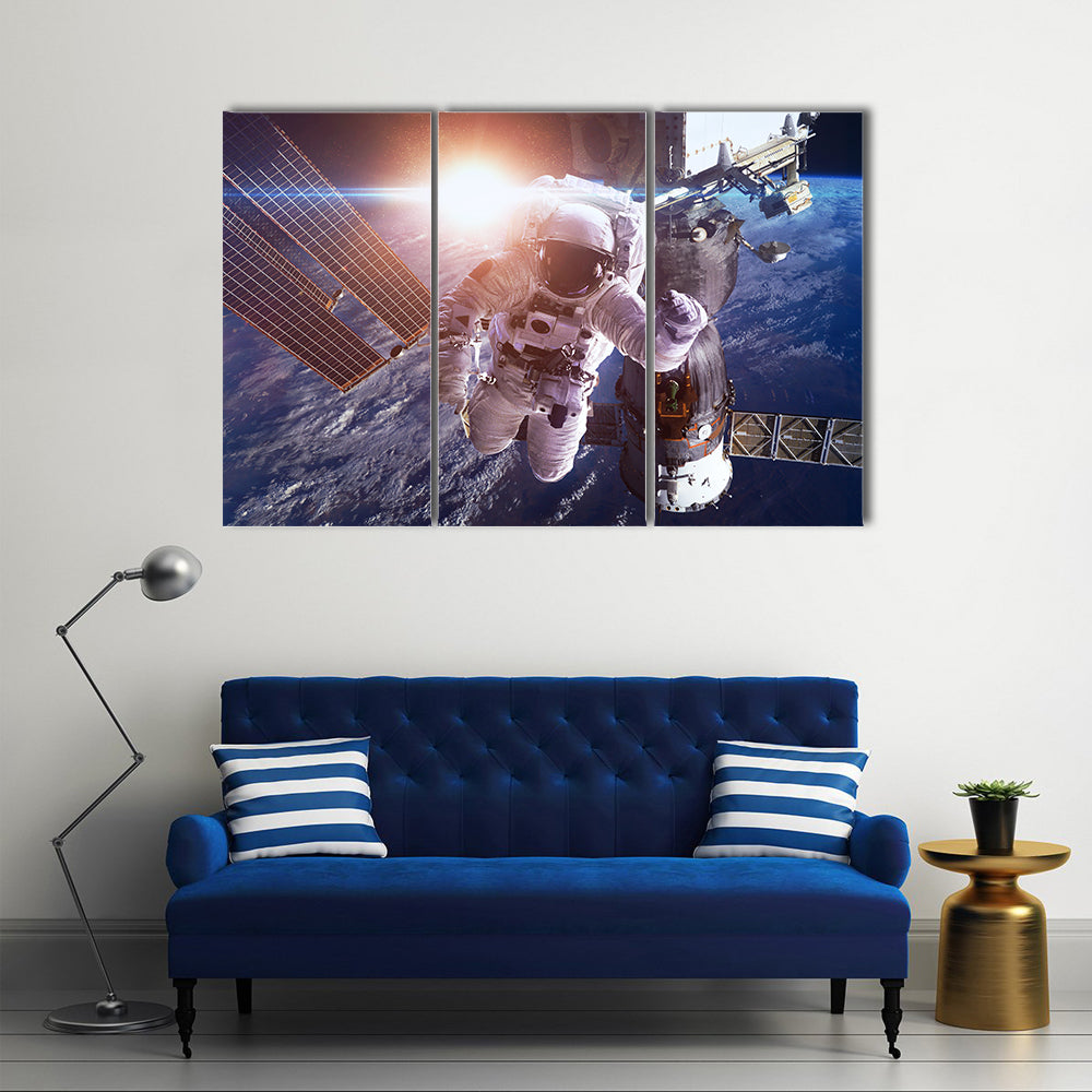 When You Have A Technical Astronaut To Fix The Issue With Satellite On The Board Multi Panel Canvas Wall Art