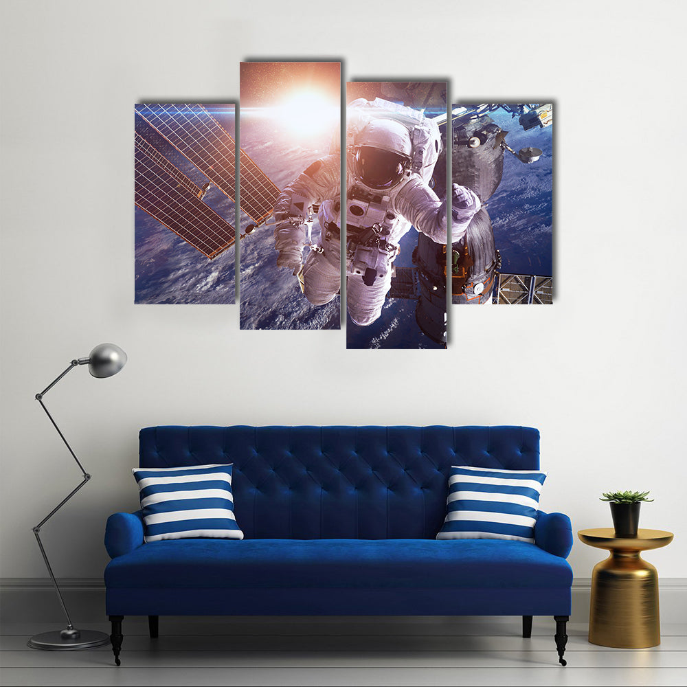 When You Have A Technical Astronaut To Fix The Issue With Satellite On The Board Multi Panel Canvas Wall Art