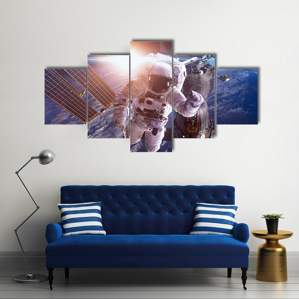 When You Have A Technical Astronaut To Fix The Issue With Satellite On The Board Multi Panel Canvas Wall Art