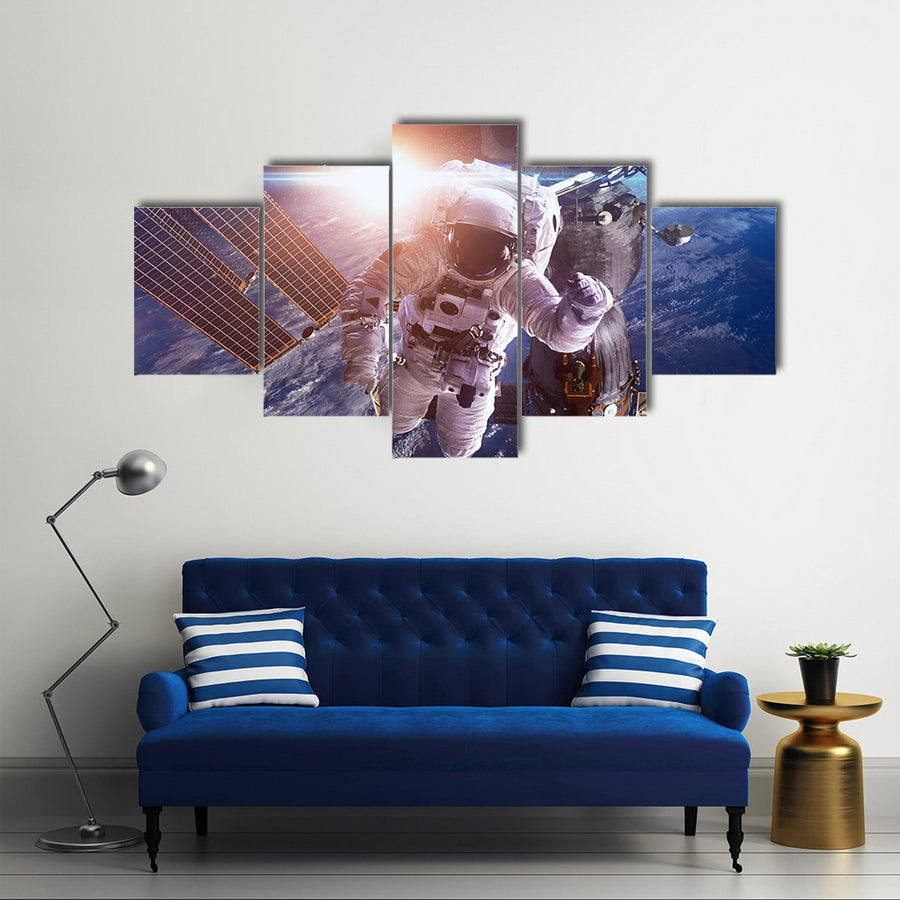 When You Have A Technical Astronaut To Fix The Issue With Satellite On The Board Multi Panel Canvas Wall Art