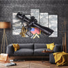 The Spiner With Scope And Insignia And Shiny Bullets Multi Panel Canvas Wall Art Set