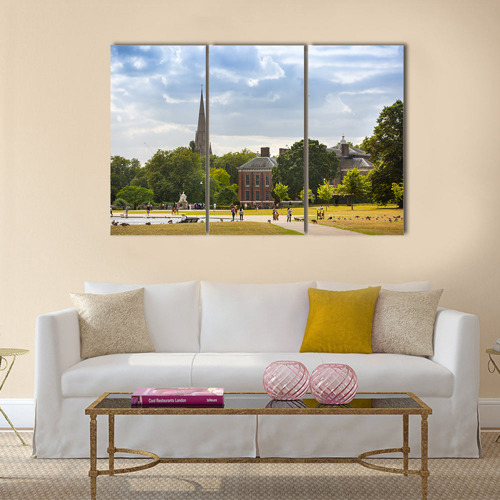 An Attractive View Of Kensington Palace In Hyde Park London Multi Panel Canvas Wall Art Set