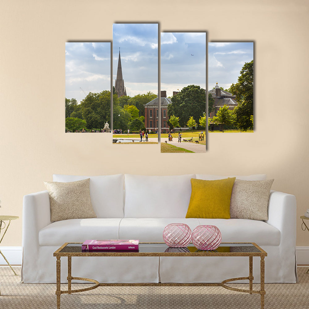 An Attractive View Of Kensington Palace In Hyde Park London Multi Panel Canvas Wall Art Set