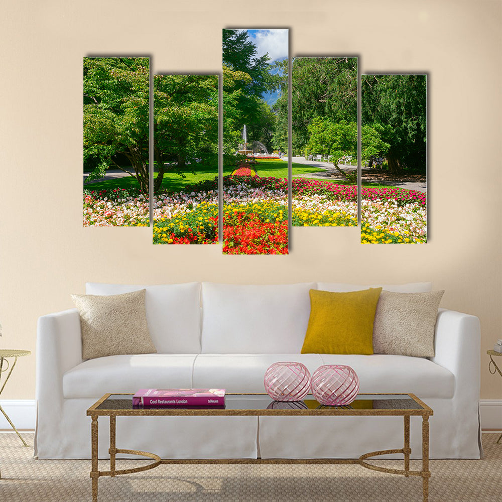 Beautiful Royal Spa Garden In Resort Town Germany Multi Panel Canvas Wall Art Set