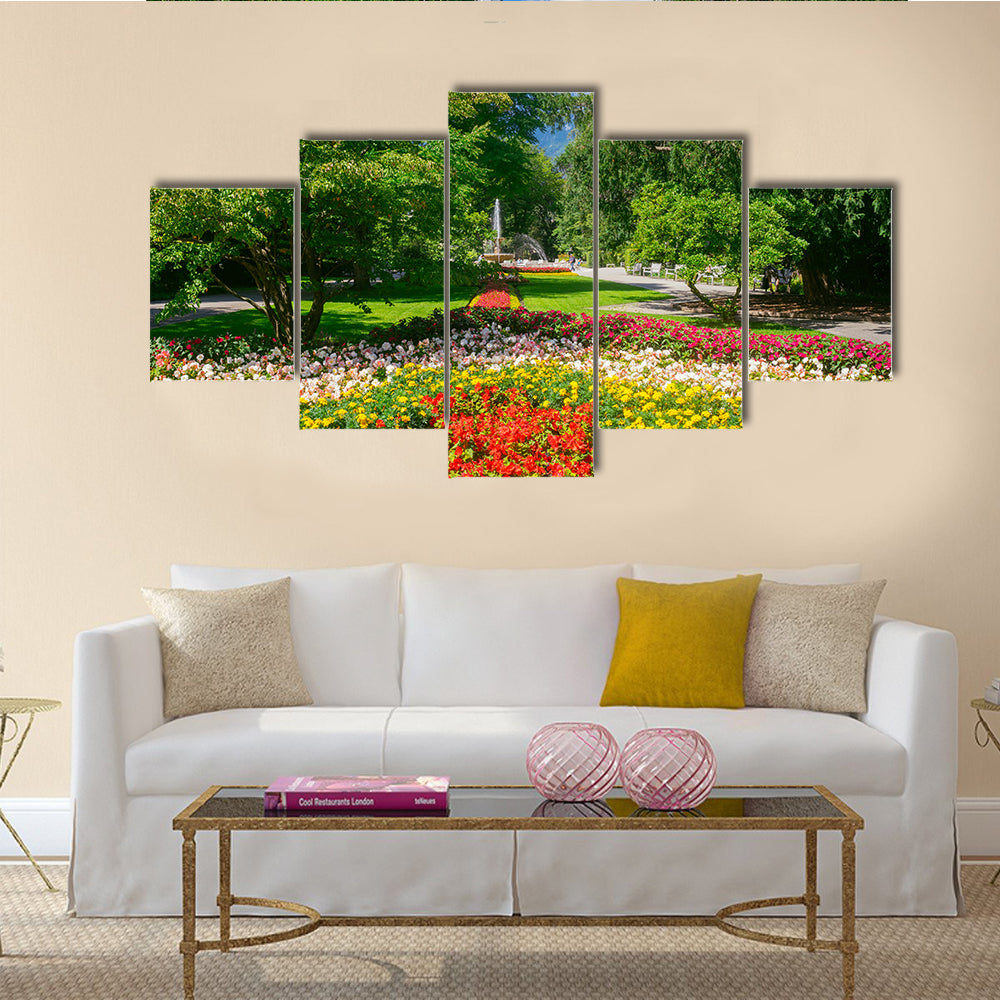 Beautiful Royal Spa Garden In Resort Town Germany Multi Panel Canvas Wall Art Set