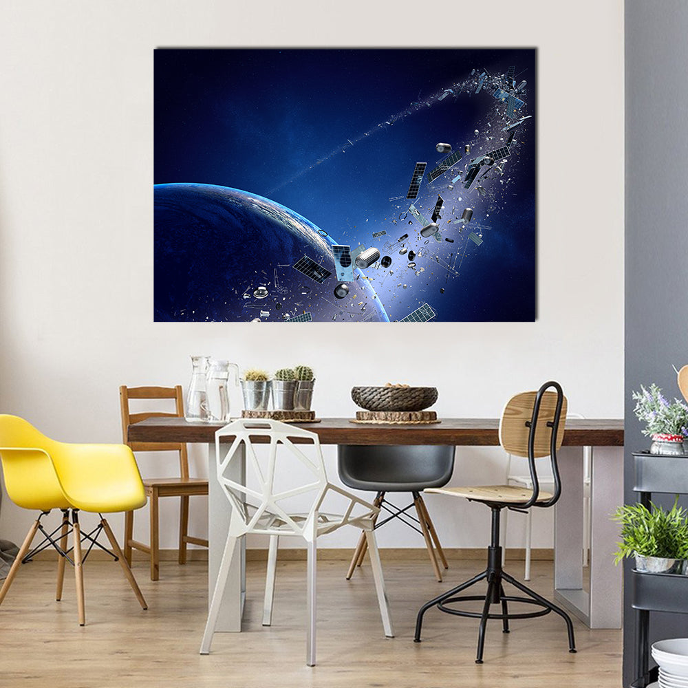 The Space Pollution In The Suburb Multi Panel Canvas Wall Art