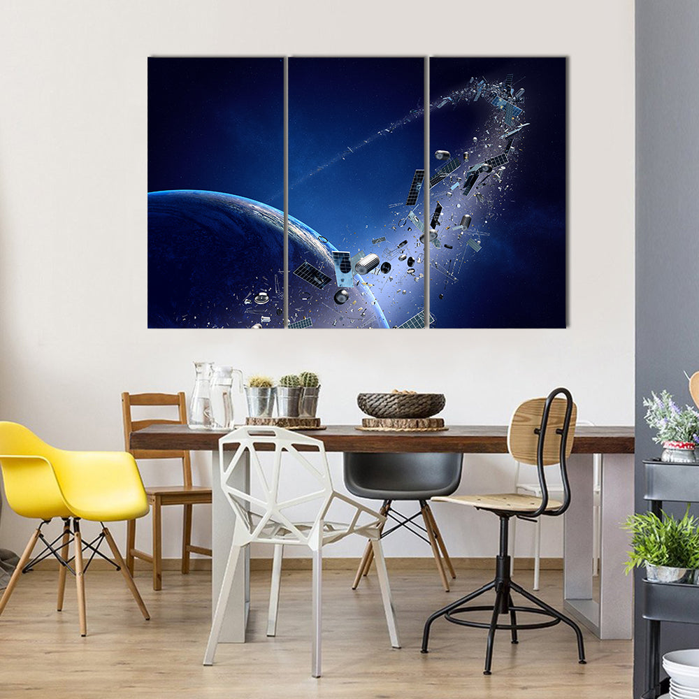 The Space Pollution In The Suburb Multi Panel Canvas Wall Art