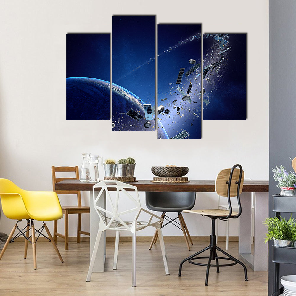The Space Pollution In The Suburb Multi Panel Canvas Wall Art